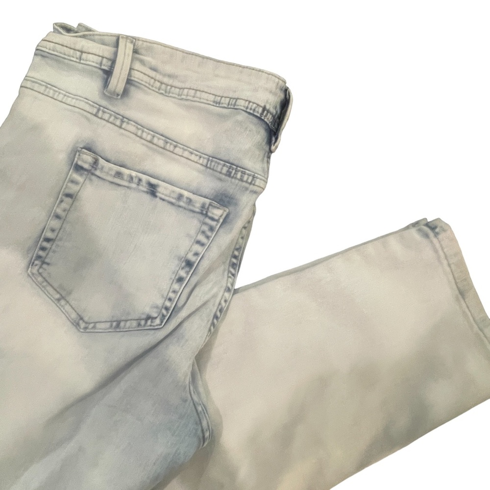 Soft Surroundings 14 Jeans Faded Destructed Pockets Cotton‎ Blend